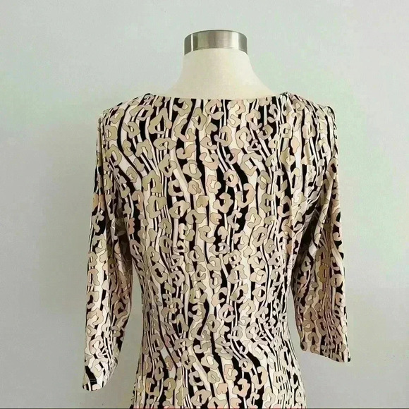 New J. McLaughlin Slim Fit Dress Leopard Stripped Dress M - Picture 3 of 8